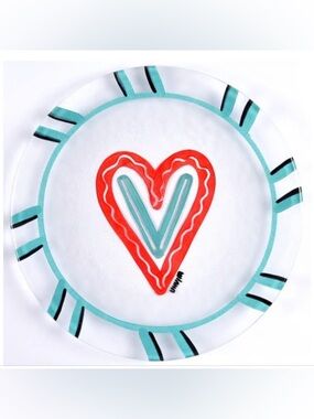 “KOSTA BODA BY ORREFORS” 13 INCH HEART PLATE
